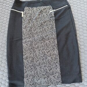 Michael Kors Black and Gray Pencil Skirt